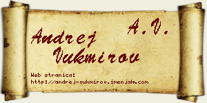 Andrej Vukmirov vizit kartica
